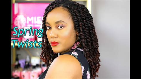 Spring Twist On Natural Hair Tutorial Protective Style Youtube