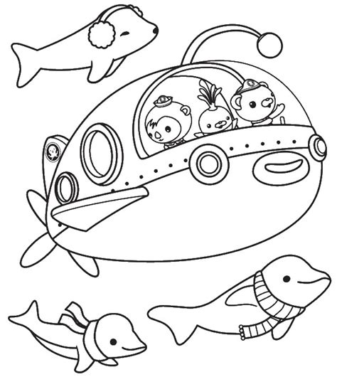 Names from the octonauts vegimals blue white books. Coloring page The Octonauts 1