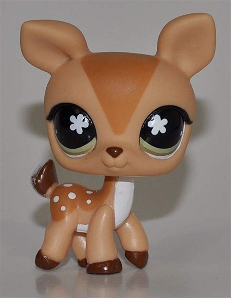 Deer 634 Tan Green Eyes Littlest Pet Shop Retired Collector Toy