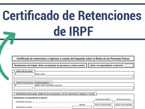 Modelo Certificado Retenciones Irpf 2020