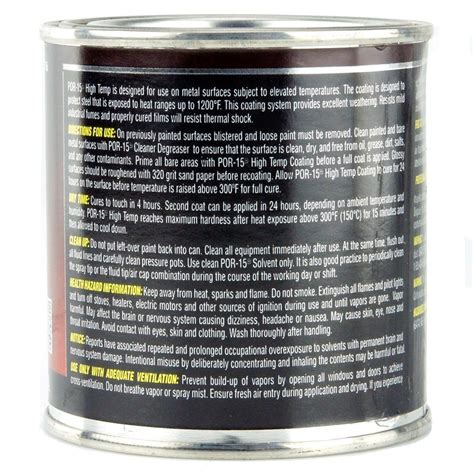 Por15 High Temperature Brush On Paint Manifold Grey 946ml From Car Builder
