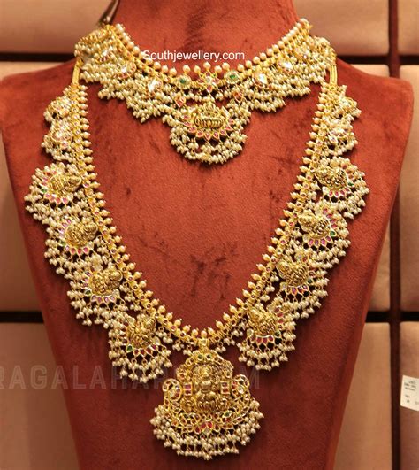 Lakshmi Guttapusalu Necklace And Haram Set Indian Jewellery Designs