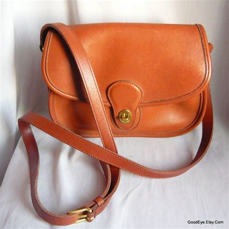 Vintage Glove Tanned Coach Saddle Bag Leather Shoulder Purse Etsy Leather Shoulder Purse