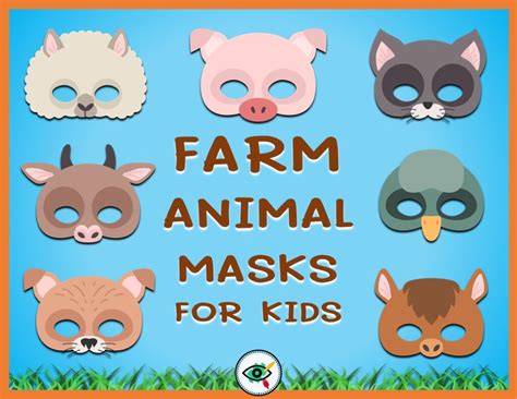 Spark Creativity With Our Vibrant Farm Animal Mask Templates