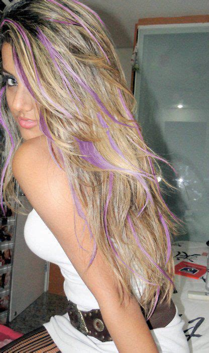 I Seriously Want This Done Purple Highlights Blonde