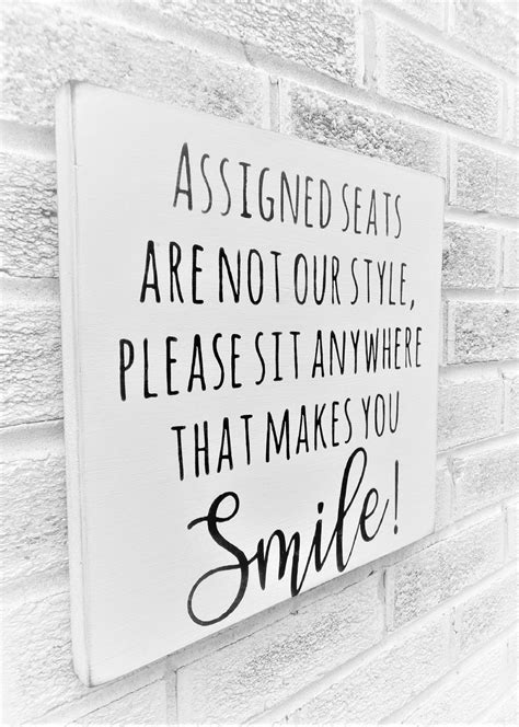 Assigned Seats Are Not Our Style Sign Wedding Seating Sign Etsy