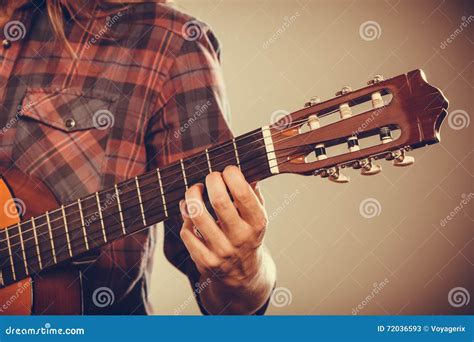 Musicans Arm Holding Strings Stock Image Image Of Guitarist
