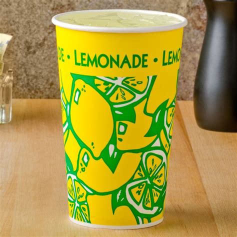 16 Oz Tall Paper Lemonade Cup 1000case Lemonade Colored Cups Cup