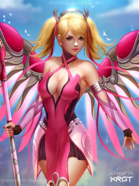 Mercy And Pink Mercy Overwatch And More Drawn By Shurakrgt Danbooru