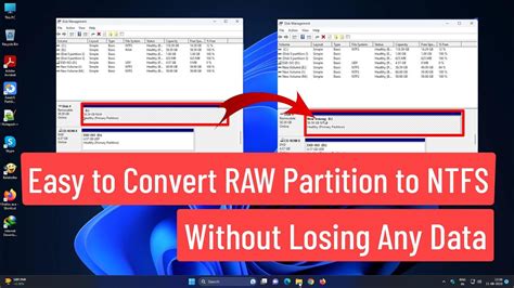 Easy To Convert RAW Partition To NTFS Without Losing Any Data How To