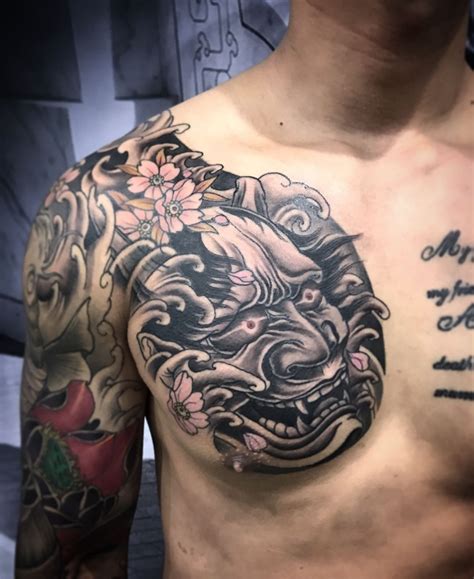 кДтёρσℓє Japanese Tattoo Chest Piece Tattoos Chest Tattoo Men