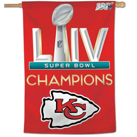 Kansas City Chiefs Super Bowl Liv 54 Champions 28x40 House Banner Flag
