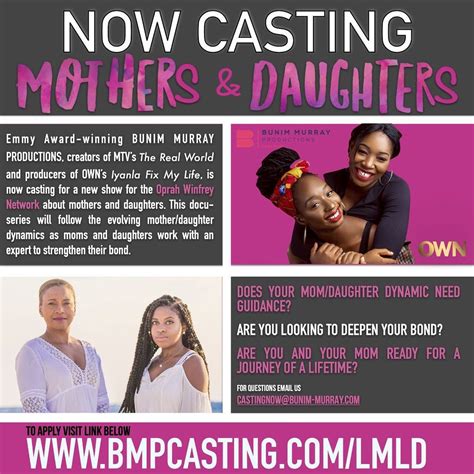 Now Casting Mothers And Daughters Casting With Joy