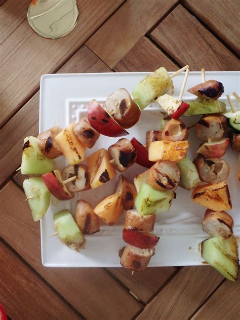 Elevate your backyard bbq with new apple and gouda chicken sausages. Apple Gouda Chicken Sausage Kebobs (With images) | Kabob ...