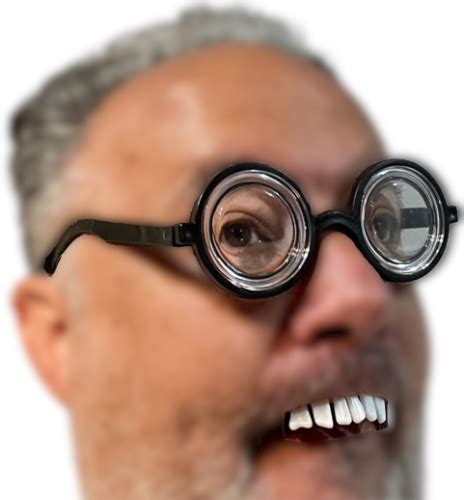 Nerd Glasses Goofy Teeth Kit Instant Dork Costume Thick Eye Lenses