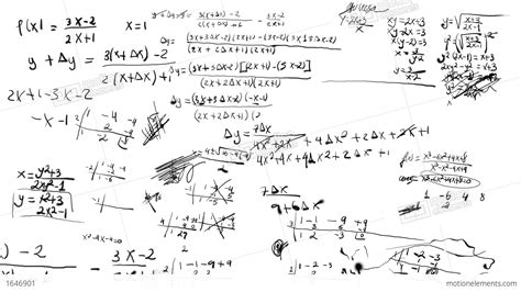 Math Equations Scribbling Design Element Stock Animation 1646901