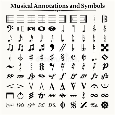 Set Of Musical Symbols Stock Vector Illustration Of Element 41688302