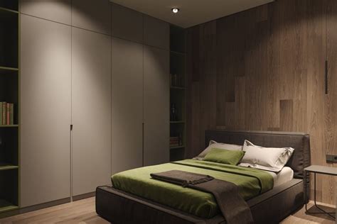 Green And Grey Bedroom Interior Design Ideas
