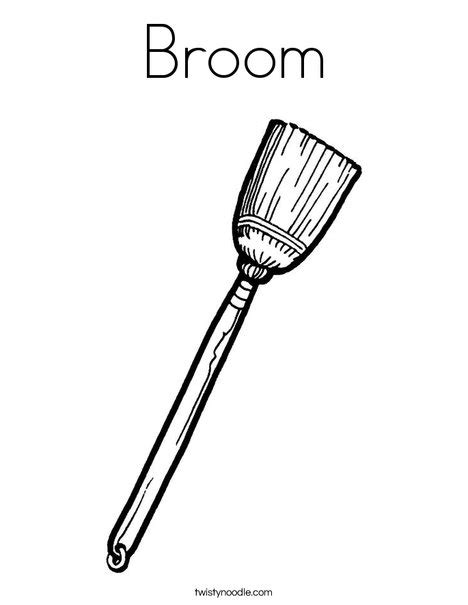 What a fun book this is and perfect as we approach halloween. Broom Coloring Page - Twisty Noodle
