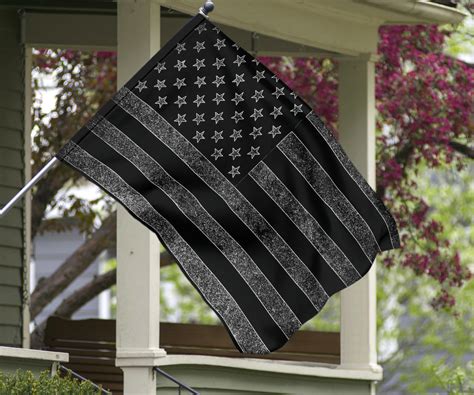 Blacked Out American Flag All Black American Flag United States Black