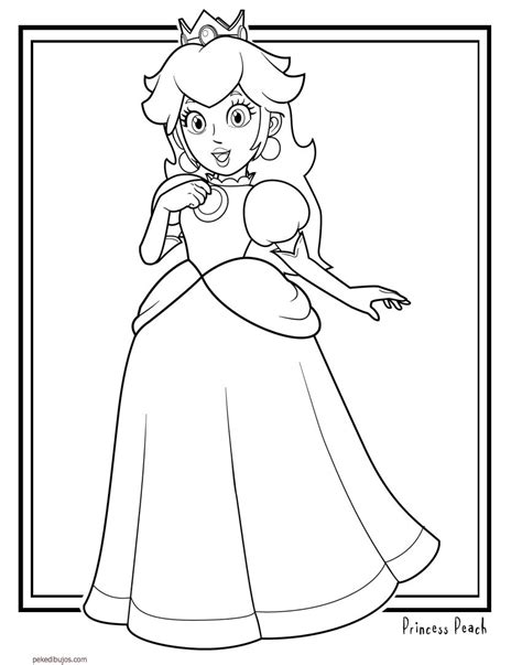Dibujos De La Princesa Peach Para Colorear