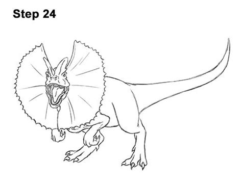 How To Draw A Dilophosaurus