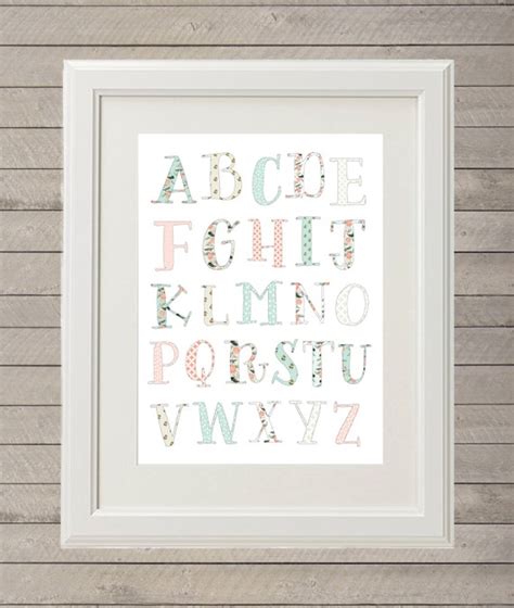Items Similar To Vintage Alphabet Letters Print Nursery Art Baby
