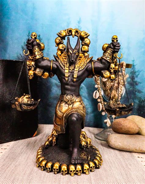 Ebros Anubis Statue Ankh Altar Weighing The Heart Against Feather Figurine 9 H Ebay