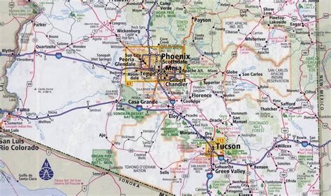 Detailed Map Of Arizona