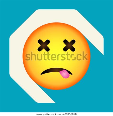 Emoticon Dead Face Dead Emoji Isolated Vector De Stock Libre De