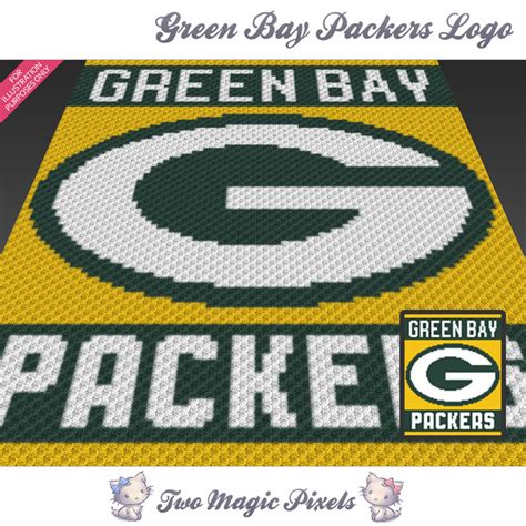 Green Bay Packers Logo Crochet Blanket Twomagicpixels