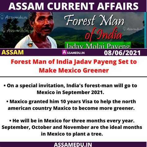 Forest Man Of India Jadav Payeng Set To Make Mexico Greener Assam