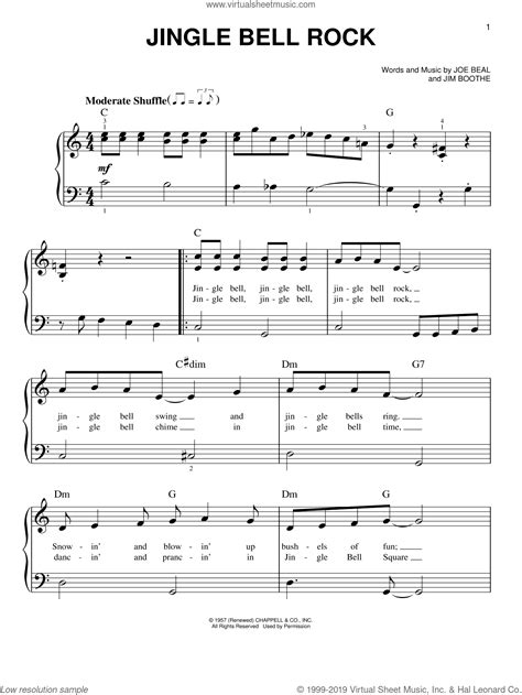 We want to help beginners to get more acquainted with the piano, as well as experienced artists. Helms - Jingle Bell Rock, (beginner) sheet music for piano solo
