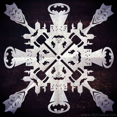 Batman Diy Paper Snowflakes Pattern Paper Snowflake Patterns Paper