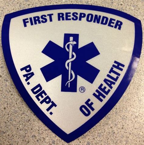 Buy First Responderpa Dept Of Health Sticker 3 12 X 3 12 New In