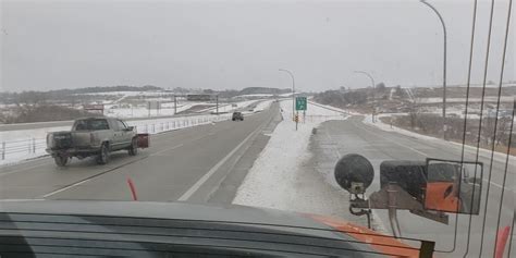 Mndot Plow Workers Work To Keep Road Clear