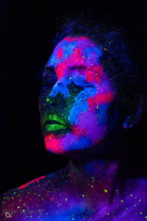 Black Light And Uv Paint Body Painting Photoshoot Bailward Photography