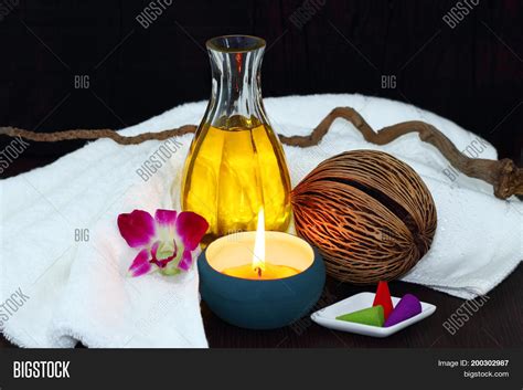 Candle Oil Massage Spa Image And Photo Free Trial Bigstock