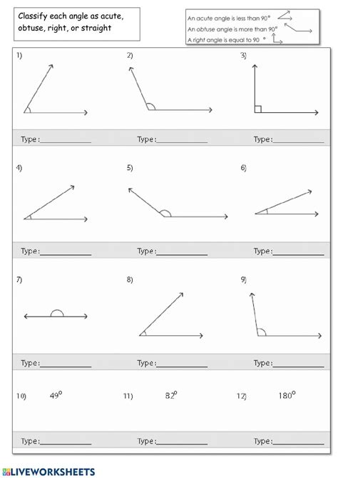 Classifying And Identifying Angles Worksheets Identifying Angles My Xxx Hot Girl