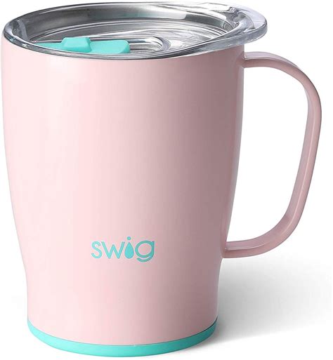 Reusable coffee tea cup mug wheat straw travel office cup with silicone lid dp. Amazon.com: Swig Life Stainless Steel Signature 18oz ...