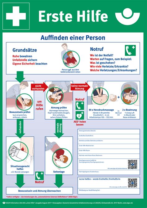 Alarmplan für das institut f. Erste Hilfe (Plakat, DIN A3) | Betriebliches Rettungswesen ...