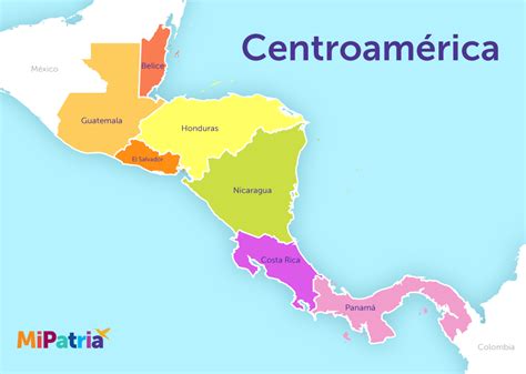 Mapa Politico De Centro America Archivo Imagenes Vectoriales Images