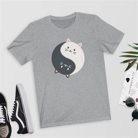 Yin Yang Cats T Shirtshirttee Cat T Shirt Cat Lover Etsy