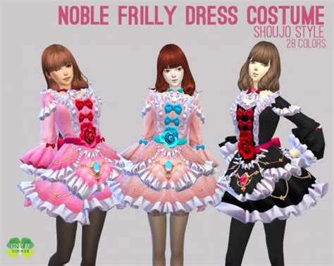 Noble Frilly Dress For The Sims 4 By Cosplay Simmer Sims 4 Sims 4