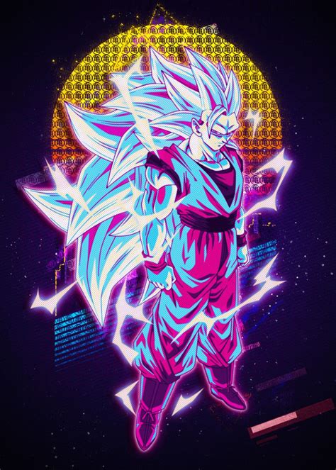 Goku Dragonball Poster By Introv Art Displate Dragon Ball Painting Dragon Ball Artwork