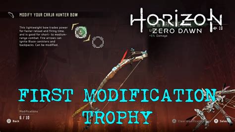 Just like every other loot item scattered throughout the world of horizon zero dawn, aloy's weapons are color coded by rarity, starting at green for uncommon and building all the way up. Horizon Zero Dawn - First Modification Trophy Guide ...