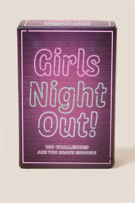 Girls Night Out Challenge Cards Girls Night Out Card Challenges