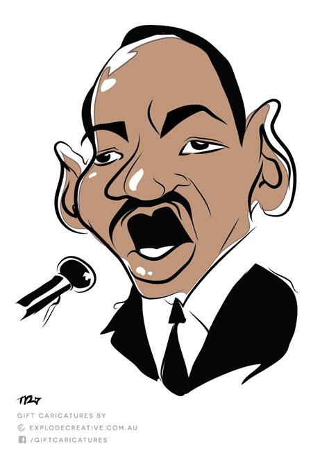 Martin Luther King Caricature