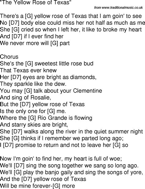 yellow rose of texas song - Google Search | Country love songs, Great ...