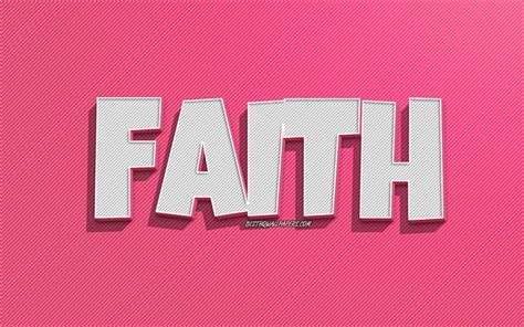 Download Wallpapers Faith Pink Lines Background Wallpapers With Names